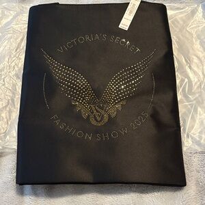 NWT Victoria's Secret Black Satin Fashion Show  2025 Tote